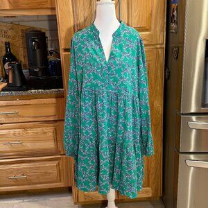 Lilly Pulitzer Winona Stretch Dress XL Everglades Green Heebee Zeebes NWT